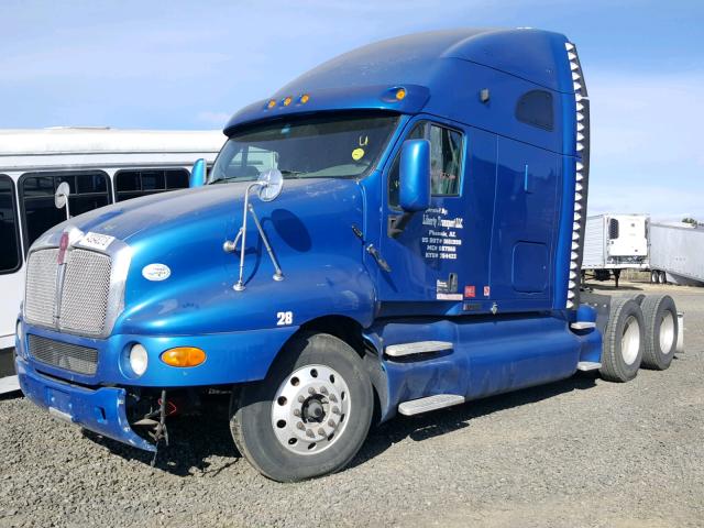 1XKTD49X59J240150 - 2009 KENWORTH CONSTRUCTI BLUE photo 2