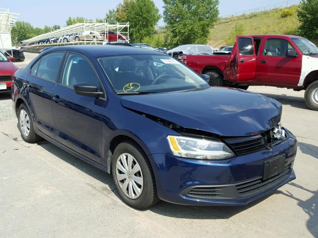 3VW2K7AJXEM313982 - 2014 VOLKSWAGEN JETTA BASE Կապույտ լուսանկար 1