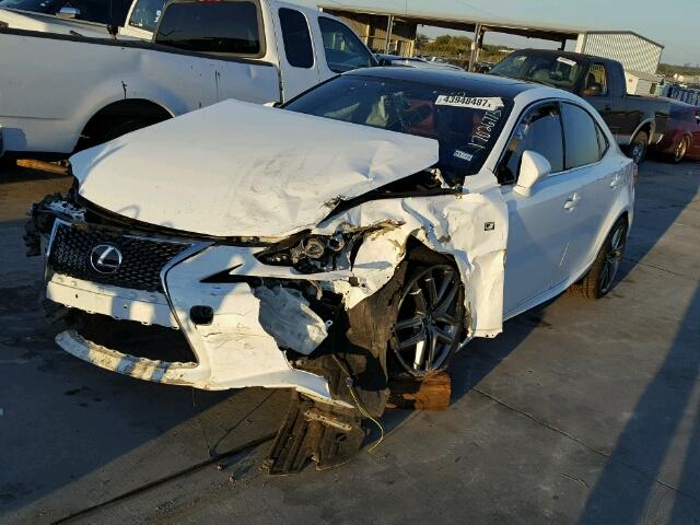 JTHBE1D28E5011347 - 2014 LEXUS IS WHITE photo 2