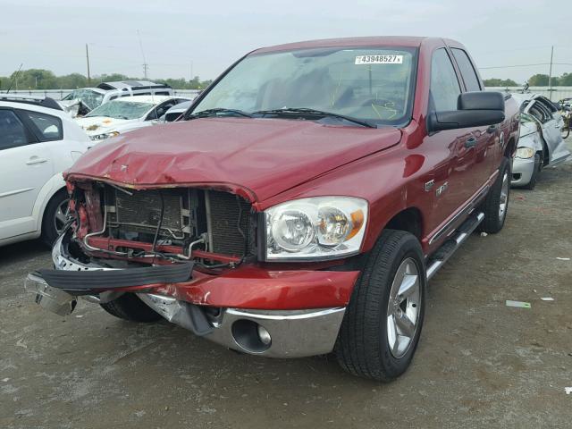 1D7HU18208J188517 - 2008 DODGE RAM 1500 RED photo 2