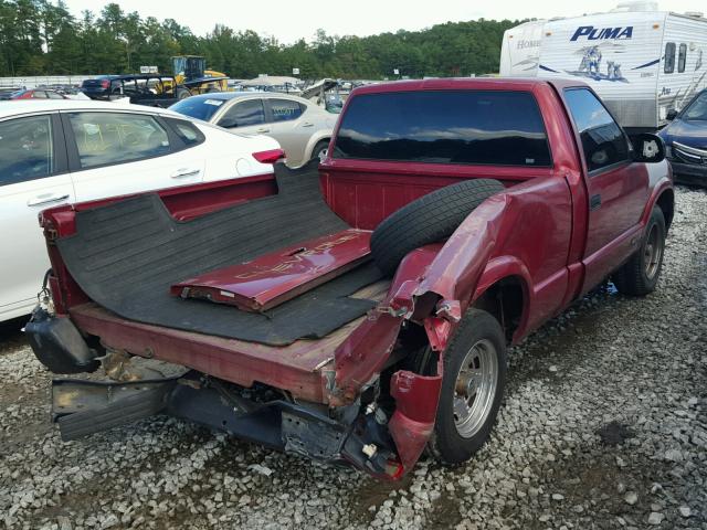 1GCCS1448V8176653 - 1997 CHEVROLET S TRUCK S1 RED photo 4