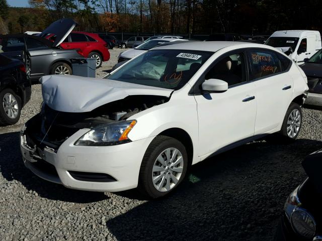 3N1AB7AP0DL653569 - 2013 NISSAN SENTRA WHITE photo 2