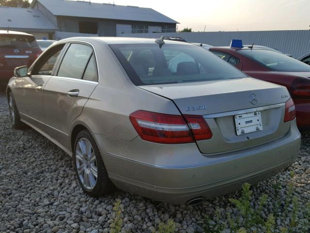 WDDHF8JB2DA666976 - 2013 MERCEDES-BENZ E 350 4MAT BEIGE photo 3