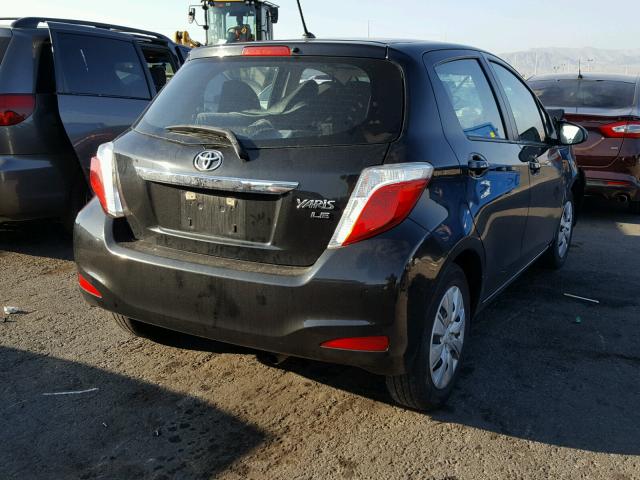 VNKKTUD36EA007765 - 2014 TOYOTA YARIS BLACK photo 4