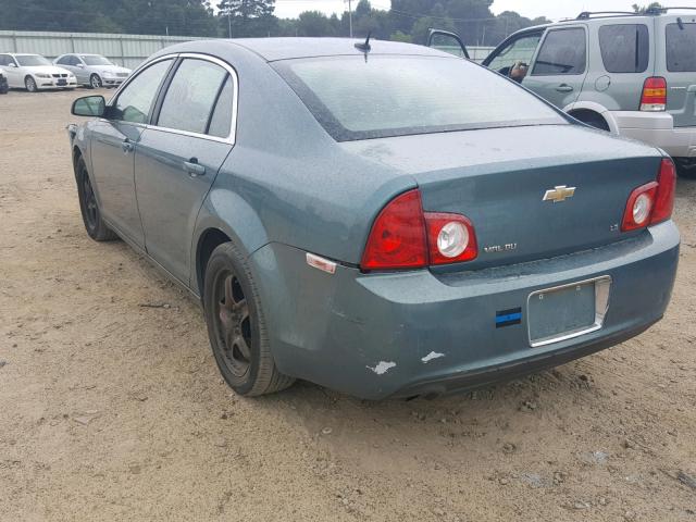 1G1ZG57B99F105646 - 2009 CHEVROLET MALIBU LS მწვანე ფოტო 3