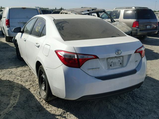 2T1BURHE5EC112467 - 2014 TOYOTA COROLLA L WHITE photo 3