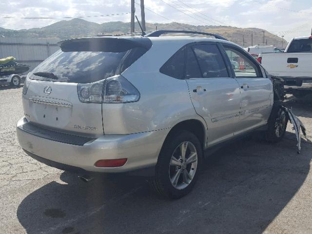 JTJHW31U460008600 - 2006 LEXUS RX 400 HYB SILVER photo 4