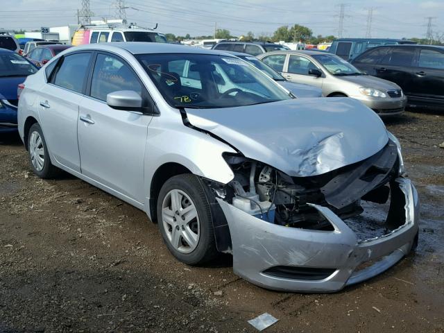 3N1AB7AP4EL696149 - 2014 NISSAN SENTRA SILVER photo 1