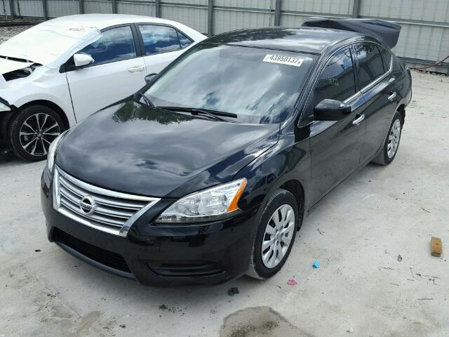 3N1AB7AP0FY329429 - 2015 NISSAN SENTRA S BLACK photo 2