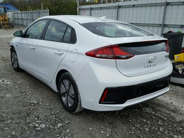 KMHC65LC6HU026827 - 2017 HYUNDAI IONIQ BLUE WHITE photo 3