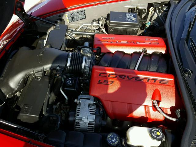 1G1YY26E185134324 - 2008 CHEVROLET CORVETTE Z RED photo 7