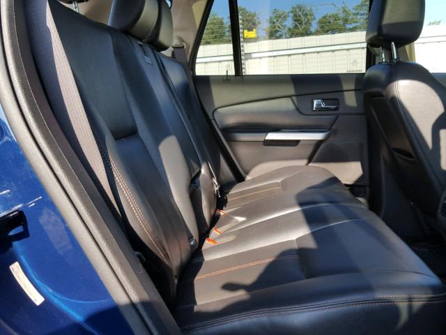 2FMDK3J90CBA66704 - 2012 FORD EDGE SEL BLUE photo 6