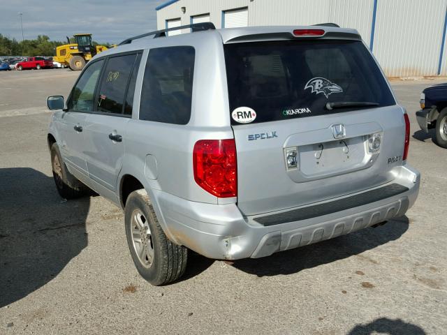 2HKYF18614H505425 - 2004 HONDA PILOT SILVER photo 3