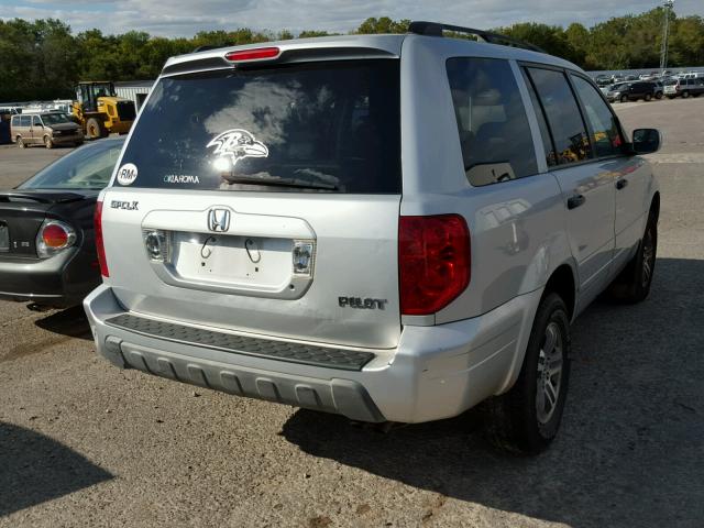 2HKYF18614H505425 - 2004 HONDA PILOT SILVER photo 4