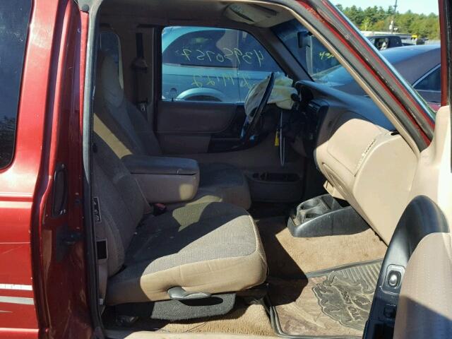 1FTZR15U91PA45347 - 2001 FORD RANGER RED photo 5