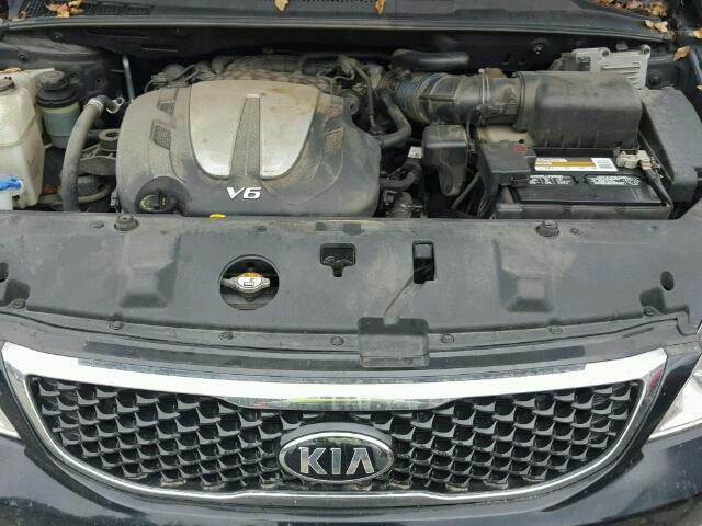 KNDMG4C7XE6543566 - 2014 KIA SEDONA LX BLACK photo 7