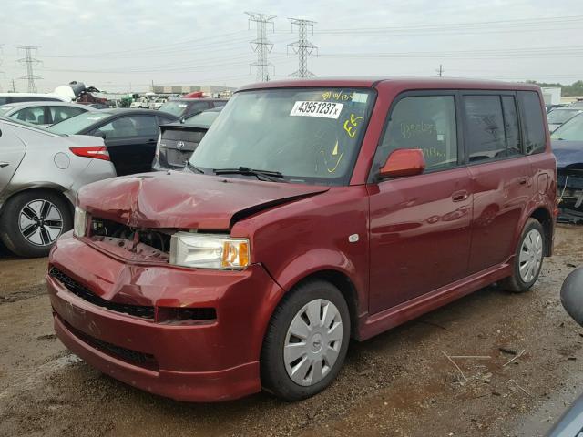 JTLKT324664127701 - 2006 TOYOTA SCION MAROON photo 2