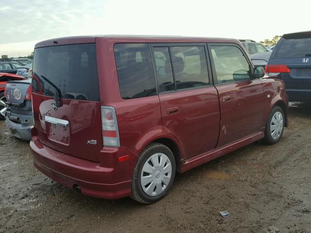 JTLKT324664127701 - 2006 TOYOTA SCION MAROON photo 4