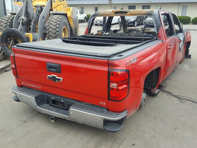 3GCUKREC6FG244601 - 2015 CHEVROLET SILVERADO RED photo 4