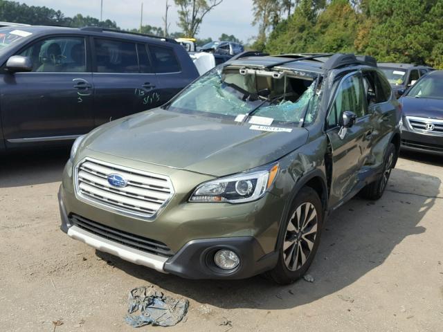 4S4BSANC4G3354801 - 2016 SUBARU OUTBACK 2. GREEN photo 2