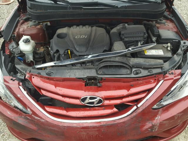 5NPEB4AC6DH766968 - 2013 HYUNDAI SONATA GLS RED photo 7