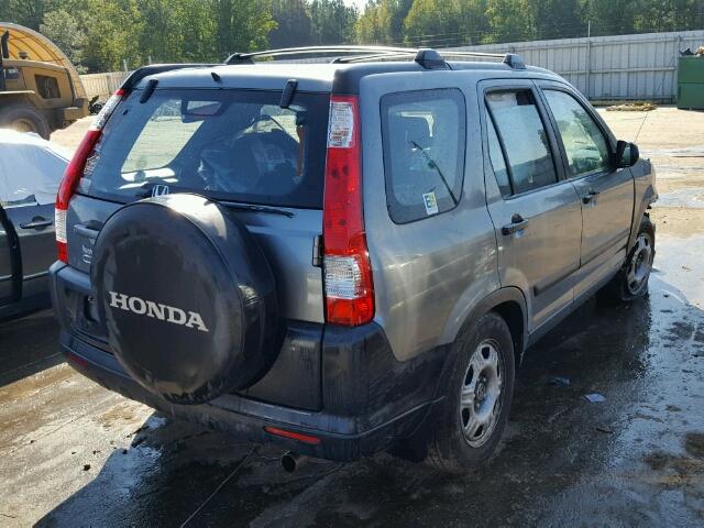 SHSRD68576U406133 - 2006 HONDA CR-V LX GRAY photo 4