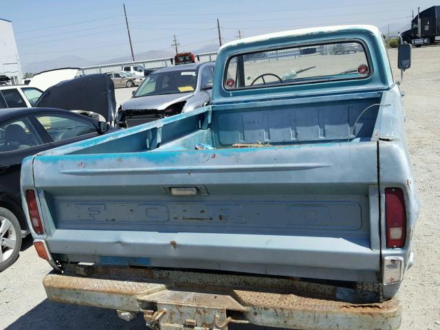 F11YRE96784 - 1969 FORD F-100 PU TURQUOISE photo 6