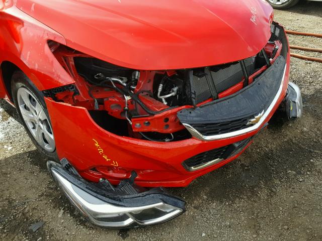 1G1BC5SM5H7275730 - 2017 CHEVROLET CRUZE LS RED photo 9