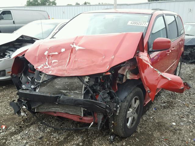 2C4RDGCG7DR552863 - 2013 DODGE GRAND CARA RED photo 2