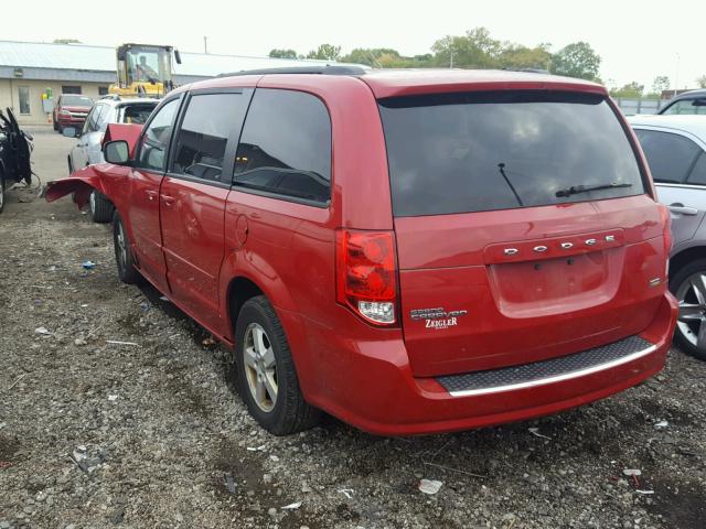 2C4RDGCG7DR552863 - 2013 DODGE GRAND CARA RED photo 3