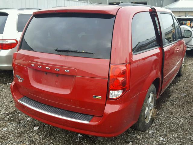 2C4RDGCG7DR552863 - 2013 DODGE GRAND CARA RED photo 4