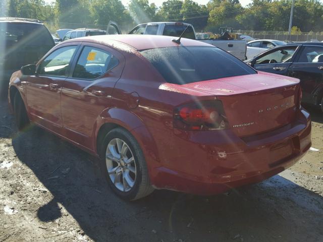 1C3CDZBG4DN562724 - 2013 DODGE AVENGER R/ RED photo 3