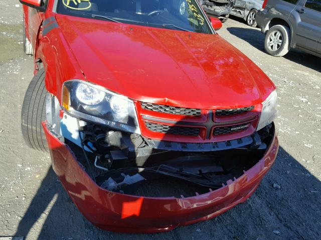 1C3CDZBG4DN562724 - 2013 DODGE AVENGER R/ RED photo 9