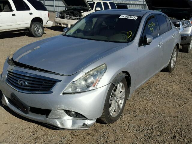 JN1CV6AR5AM255089 - 2010 INFINITI G37 SILVER photo 2