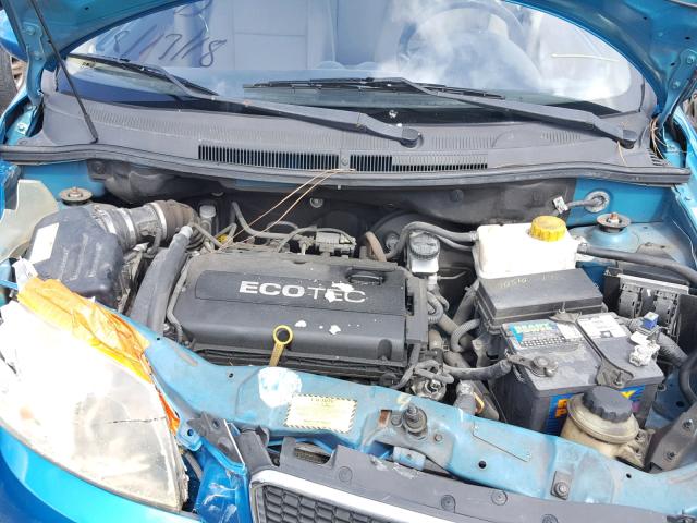 KL1TD66E59B620309 - 2009 CHEVROLET AVEO LS TURQUOISE photo 7