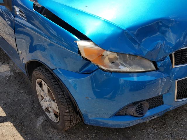 KL1TD66E59B620309 - 2009 CHEVROLET AVEO LS TURQUOISE photo 9