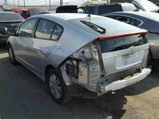 JHMZE2H54AS038551 - 2010 HONDA INSIGHT LX SILVER photo 3