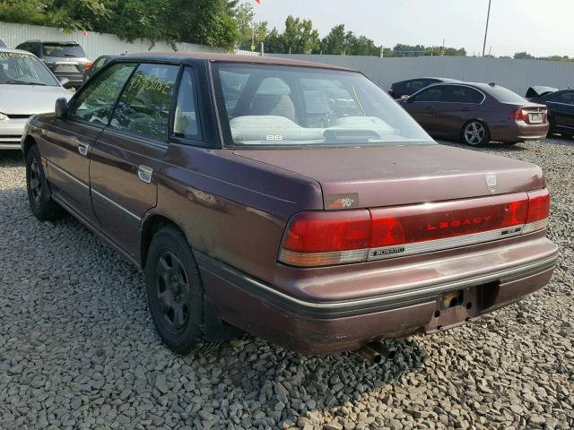 4S3BC6339P1654265 - 1993 SUBARU LEGACY L MAROON photo 3