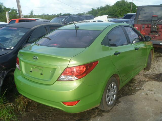 KMHCT4AE0EU737541 - 2014 HYUNDAI ACCENT GLS GREEN photo 4