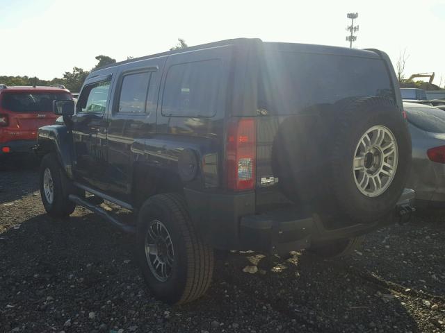 5GTEN13E988185207 - 2008 HUMMER H3 BLACK photo 3