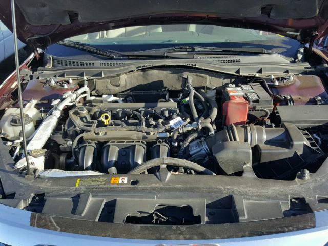 3FAHP0HA6BR139697 - 2011 FORD FUSION SE BURGUNDY photo 7