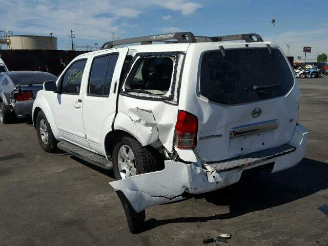 5N1AR18W77C608045 - 2007 NISSAN PATHFINDER WHITE photo 3