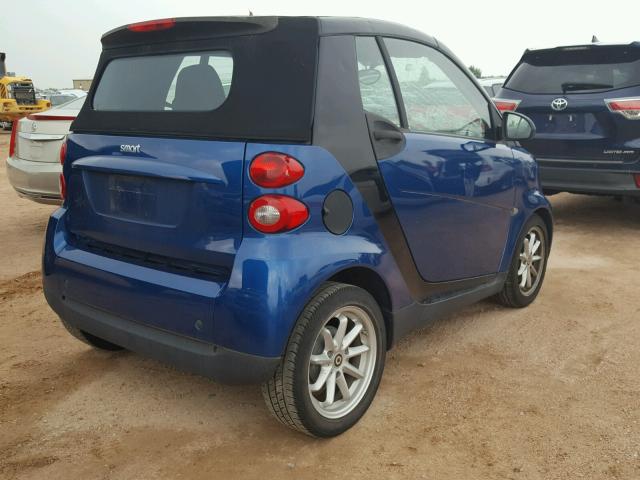 WMEEK31X88K108252 - 2008 SMART FORTWO PAS 蓝色 照片 4