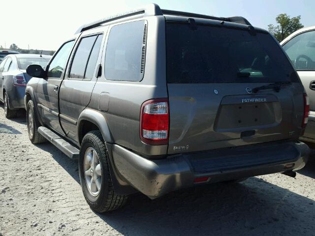 JN8DR09Y22W734630 - 2002 NISSAN PATHFINDER BROWN photo 3