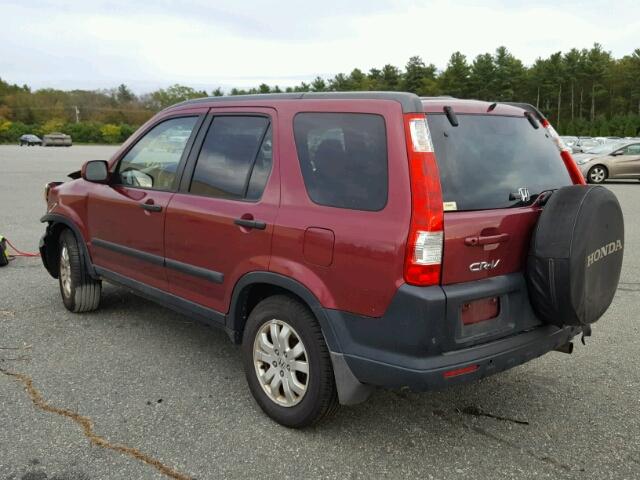 SHSRD78835U327766 - 2005 HONDA CR-V BURGUNDY photo 3