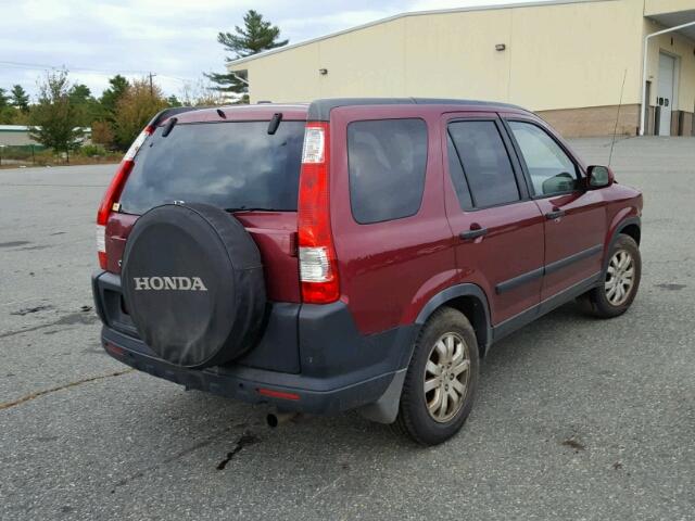 SHSRD78835U327766 - 2005 HONDA CR-V BURGUNDY photo 4