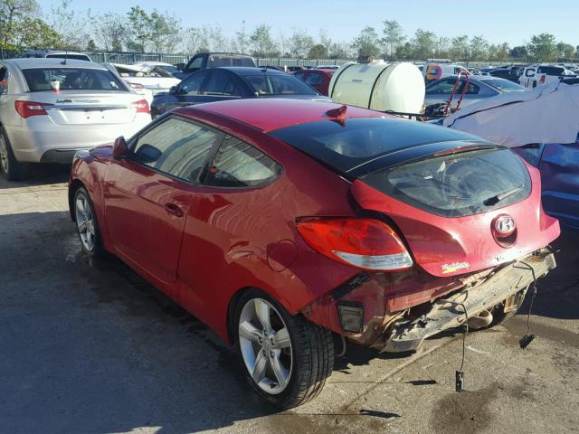 KMHTC6AD7DU146303 - 2013 HYUNDAI VELOSTER B RED photo 3