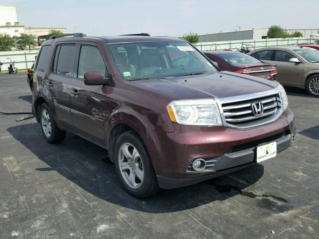 5FNYF3H71DB032032 - 2013 HONDA PILOT EXLN MAROON photo 1