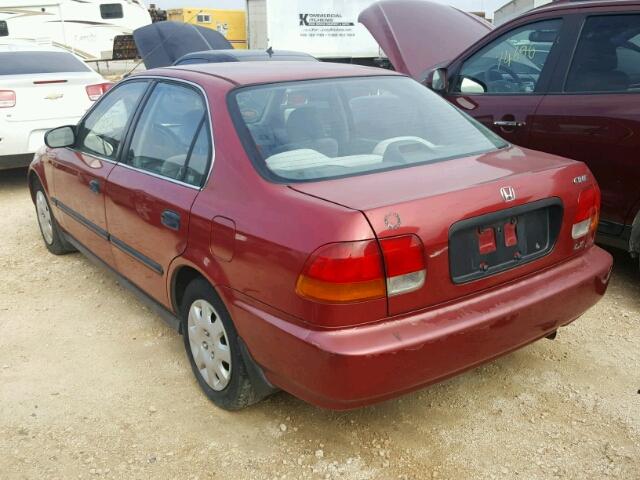 1HGEJ6570WL036663 - 1998 HONDA CIVIC LX RED photo 3