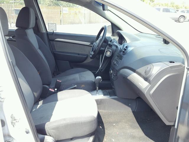 KL1TD66E99B658013 - 2009 CHEVROLET AVEO LS WHITE photo 5